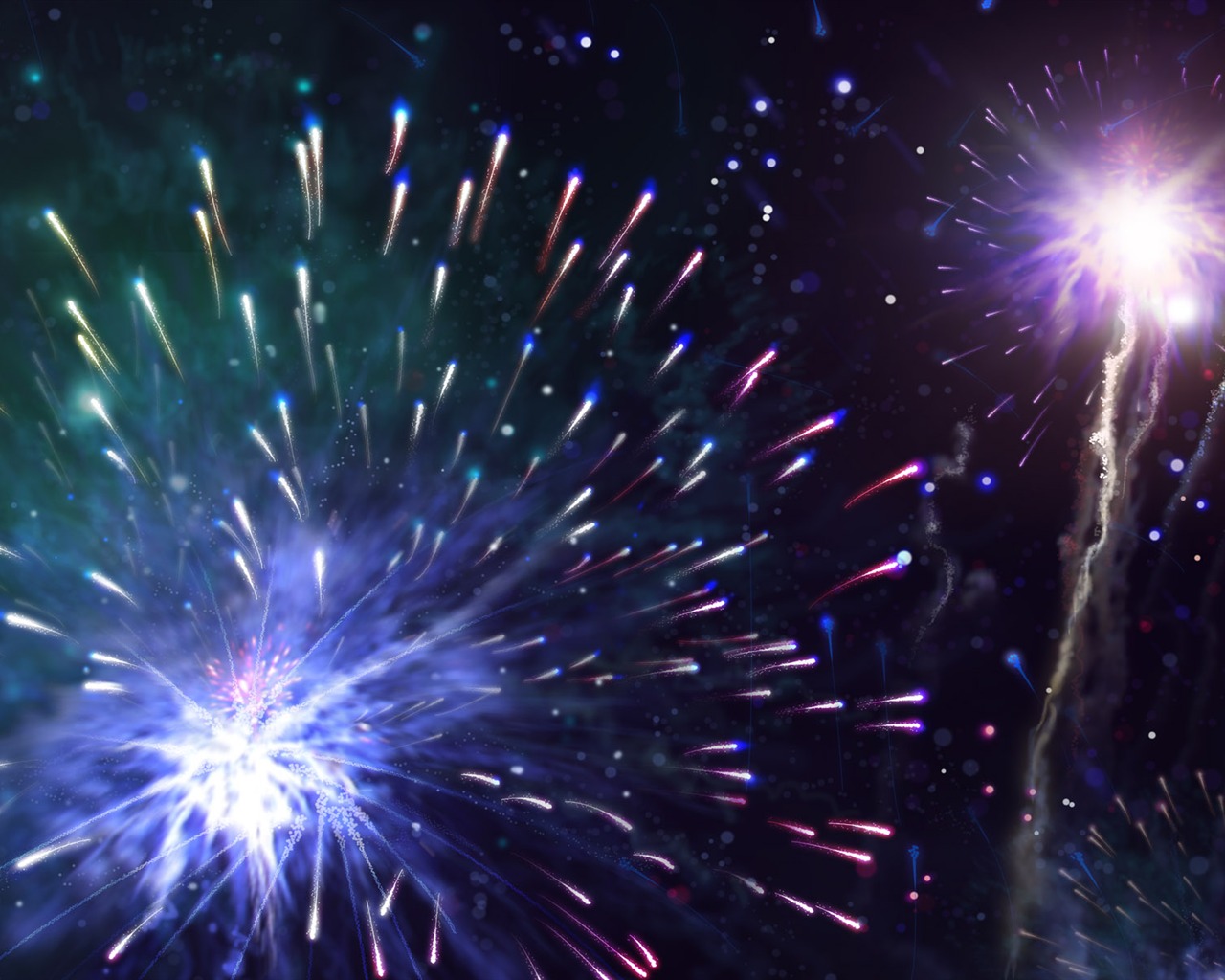 Colorful fireworks HD wallpaper #8 - 1280x1024