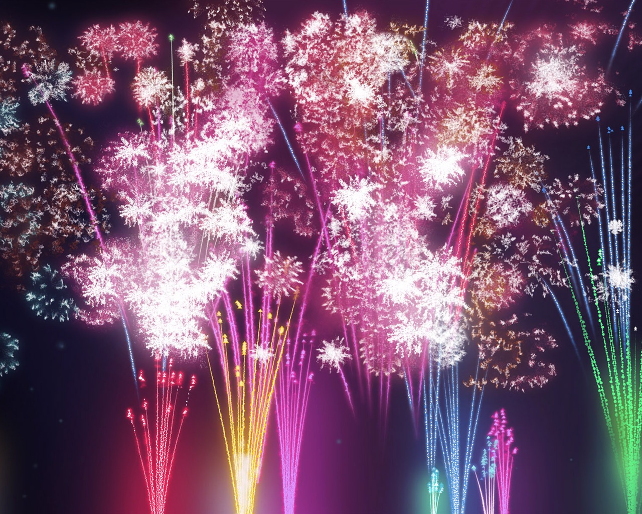 Farbenprächtiges Feuerwerk HD Wallpaper #11 - 1280x1024