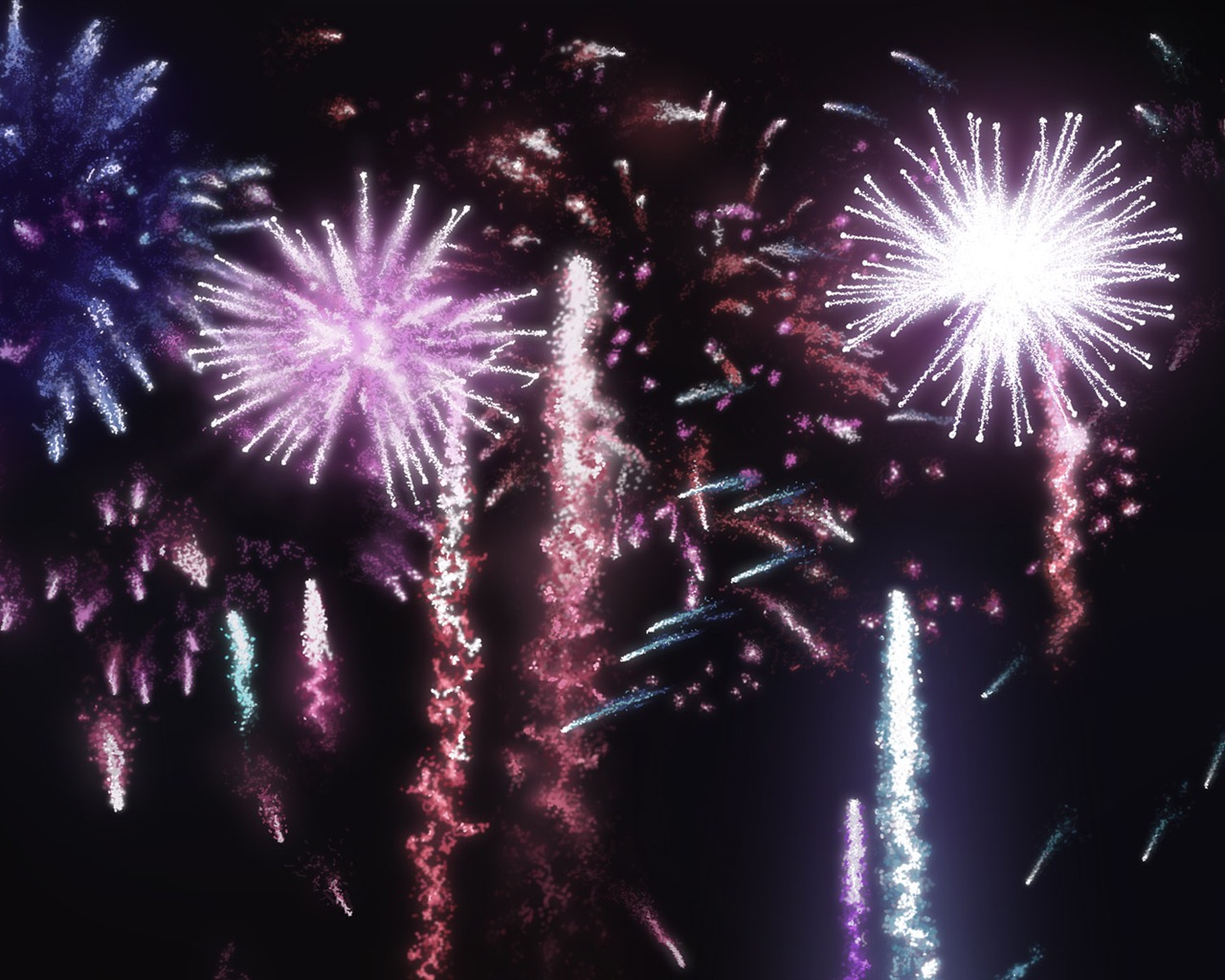 Colorful fireworks HD wallpaper #13 - 1280x1024