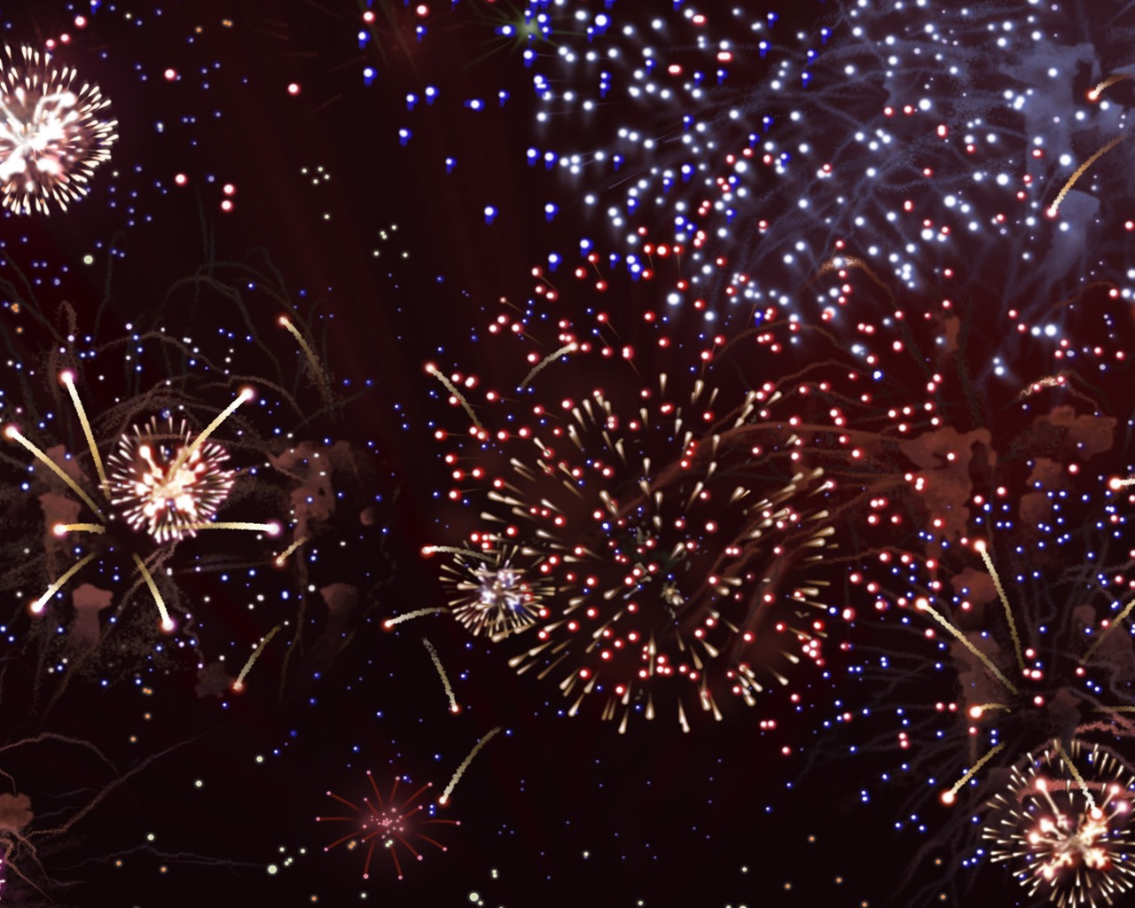 Colorful fireworks HD wallpaper #14 - 1280x1024