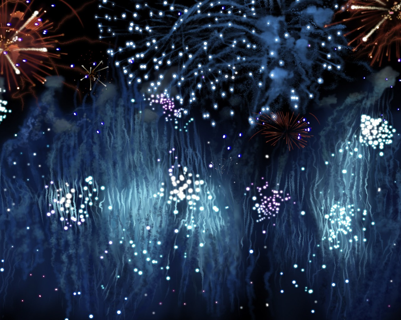 Farbenprächtiges Feuerwerk HD Wallpaper #19 - 1280x1024