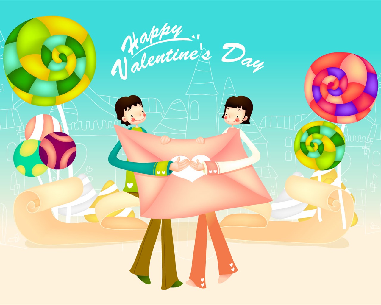 Vector Valentine's Day #10 - 1280x1024