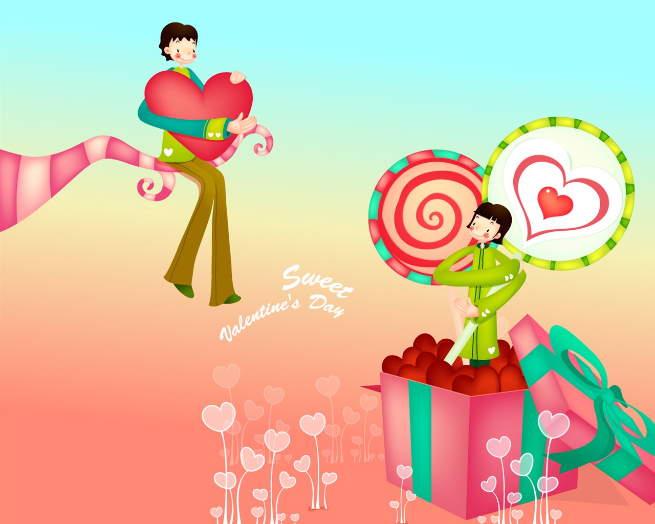 Valentine's Day vectoriales #16 - 1280x1024