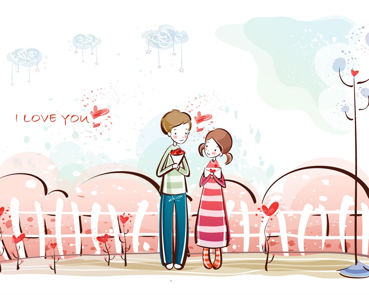 Kreslený Valentýna Tapety na plochu (1) #14 - 1280x1024