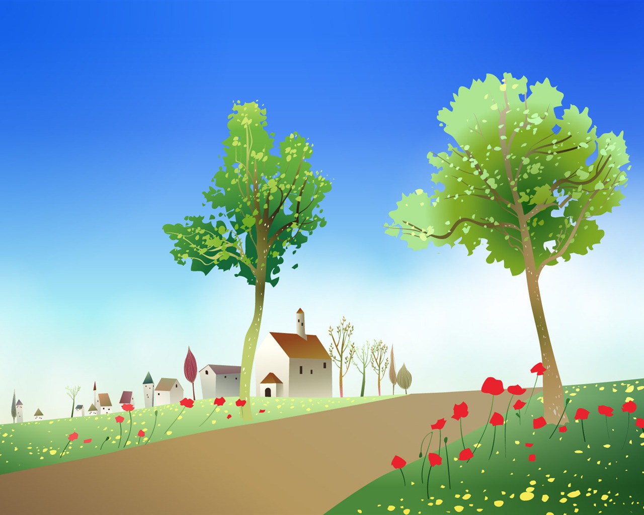 Vector Fantasielandschaft #4 - 1280x1024