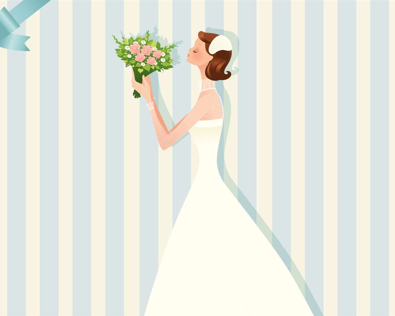 ベクトルの壁紙の結婚式の花嫁 (1) #9 - 1280x1024
