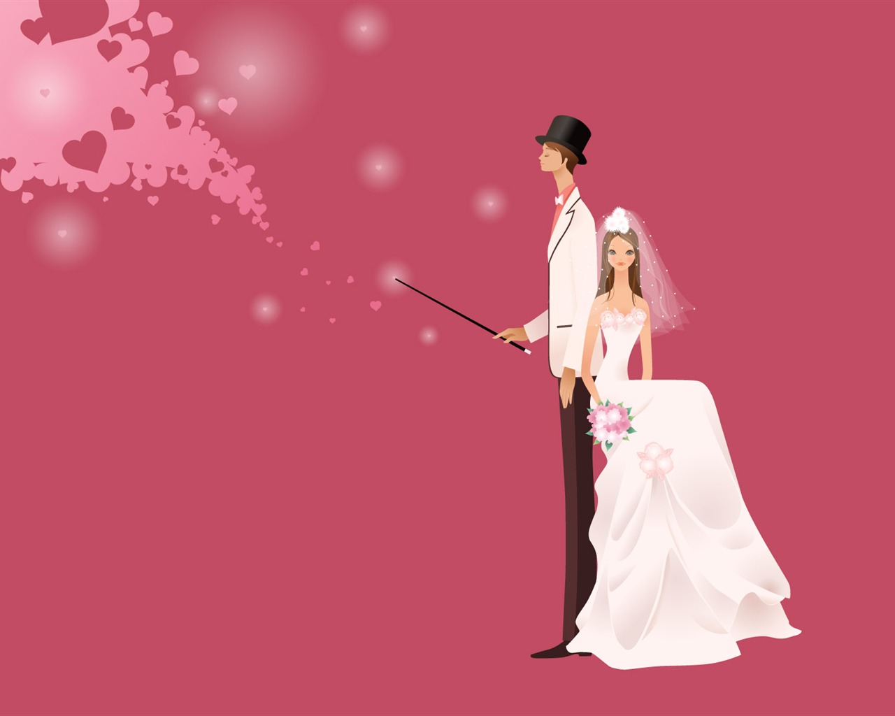 ベクトルの壁紙の結婚式の花嫁 (1) #14 - 1280x1024