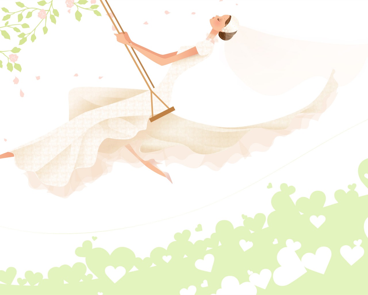 矢量婚礼新娘 壁纸(二)18 - 1280x1024