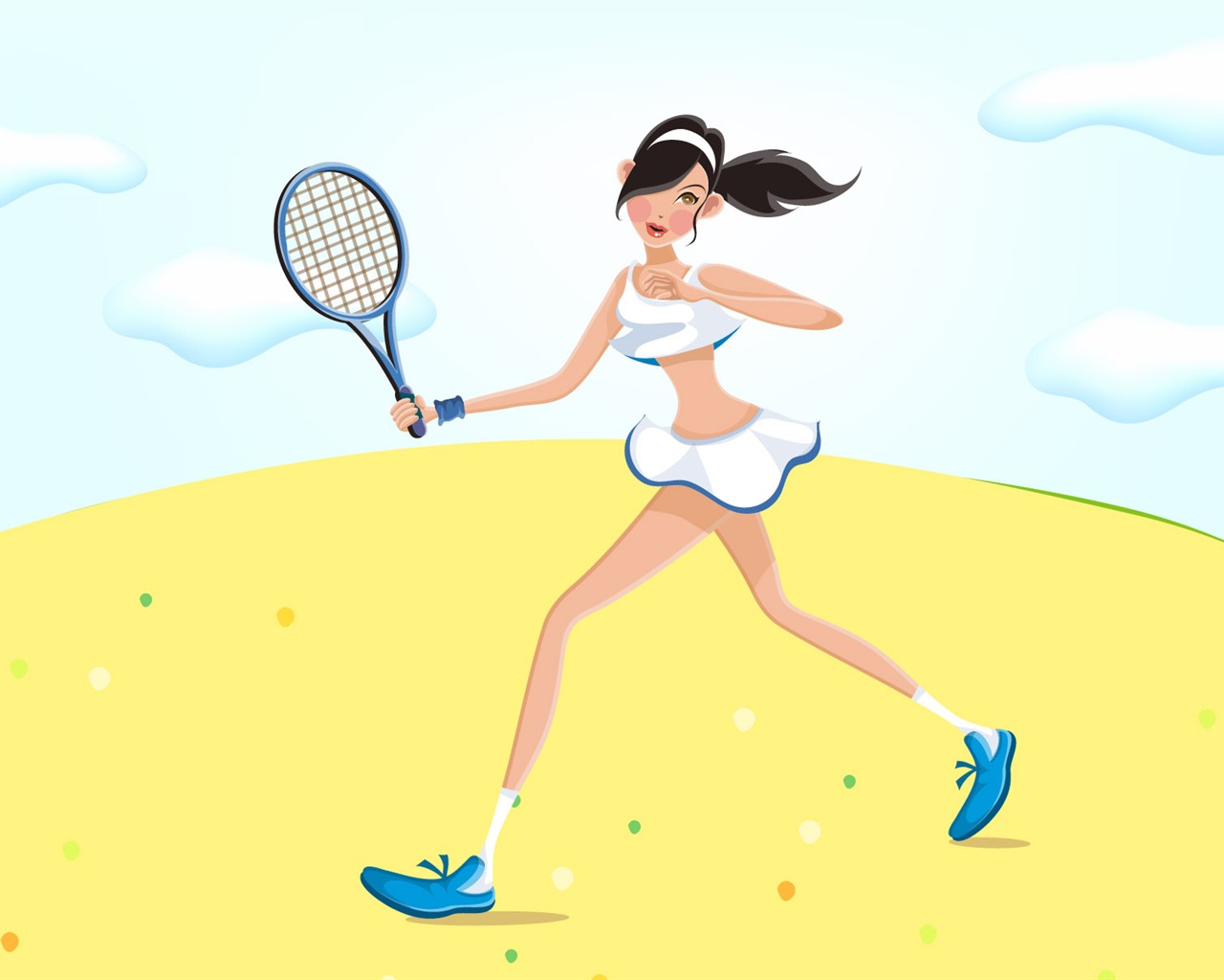 Women's leisure sports vector #4 - 1280x1024