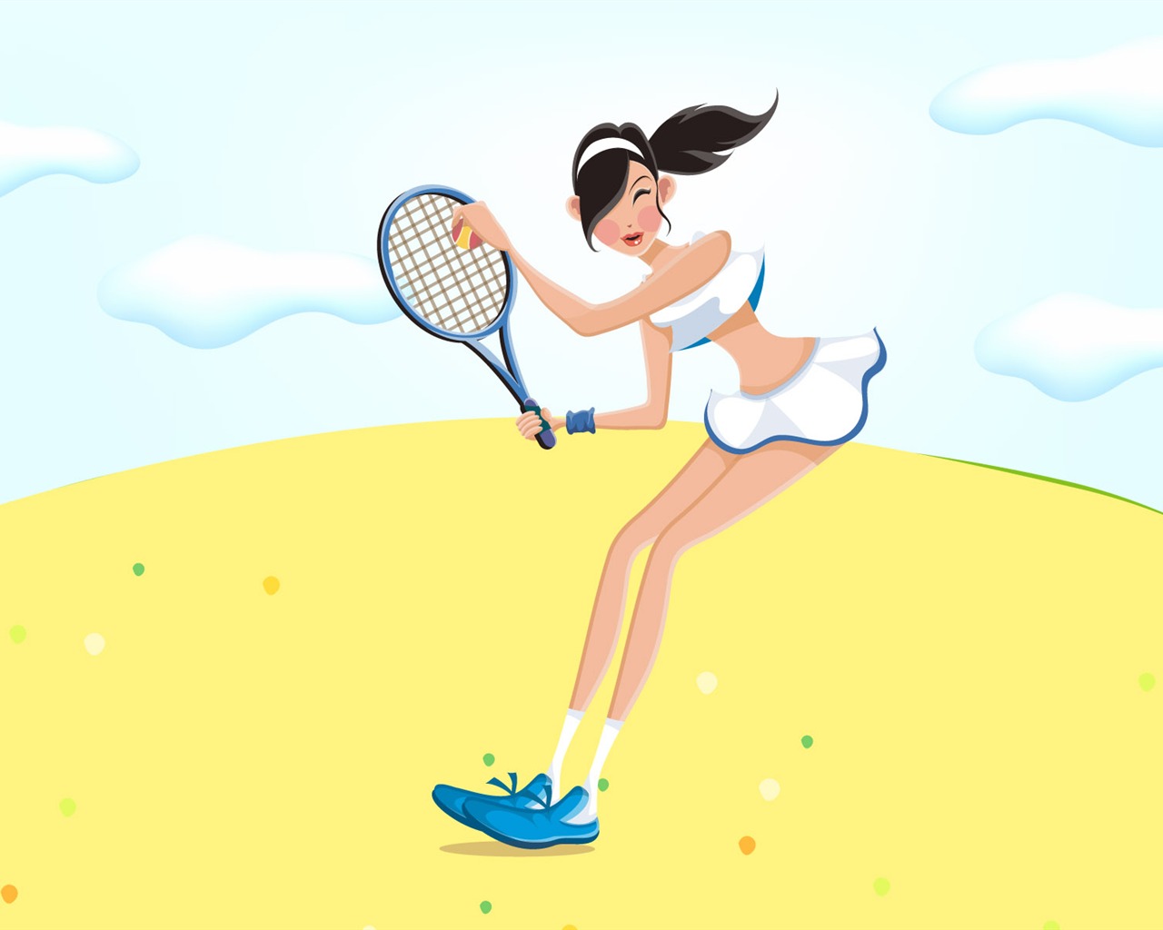 Women's leisure sports vector #13 - 1280x1024