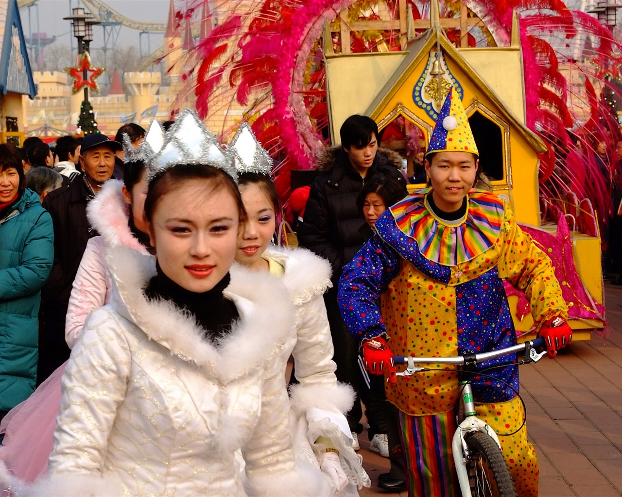 Happy Čínský Nový rok v Pekingu Yang Temple (prutu práce) #1 - 1280x1024