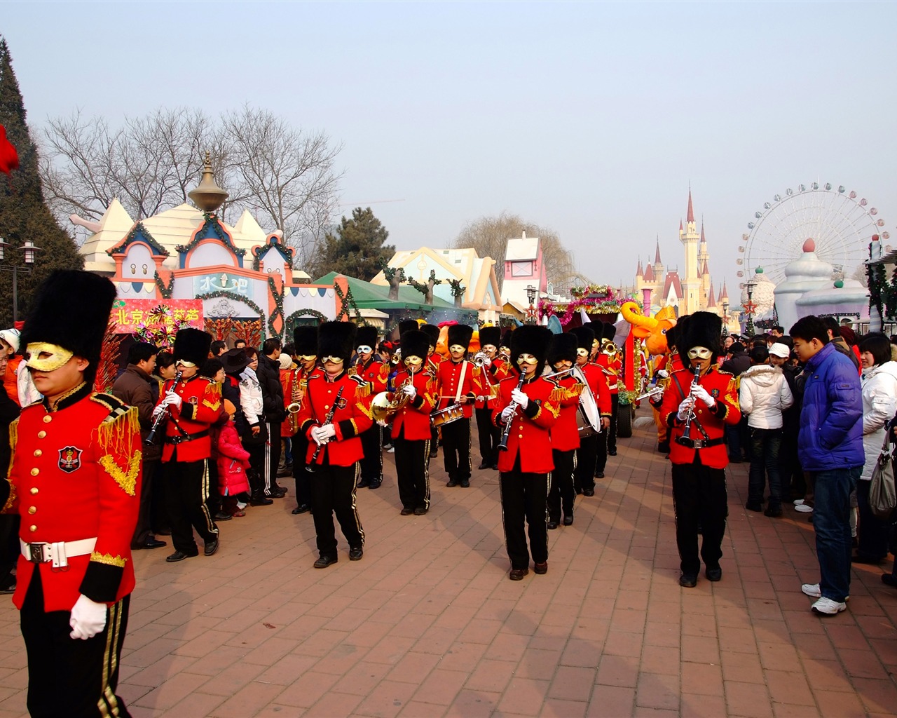 Happy Čínský Nový rok v Pekingu Yang Temple (prutu práce) #3 - 1280x1024