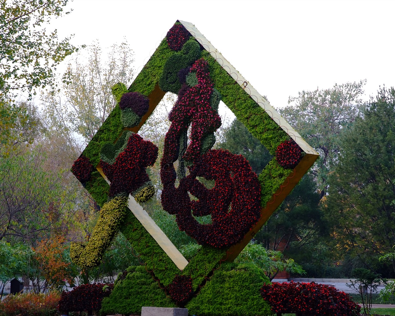 秋日的香山植物园 (螺纹钢作品)10 - 1280x1024