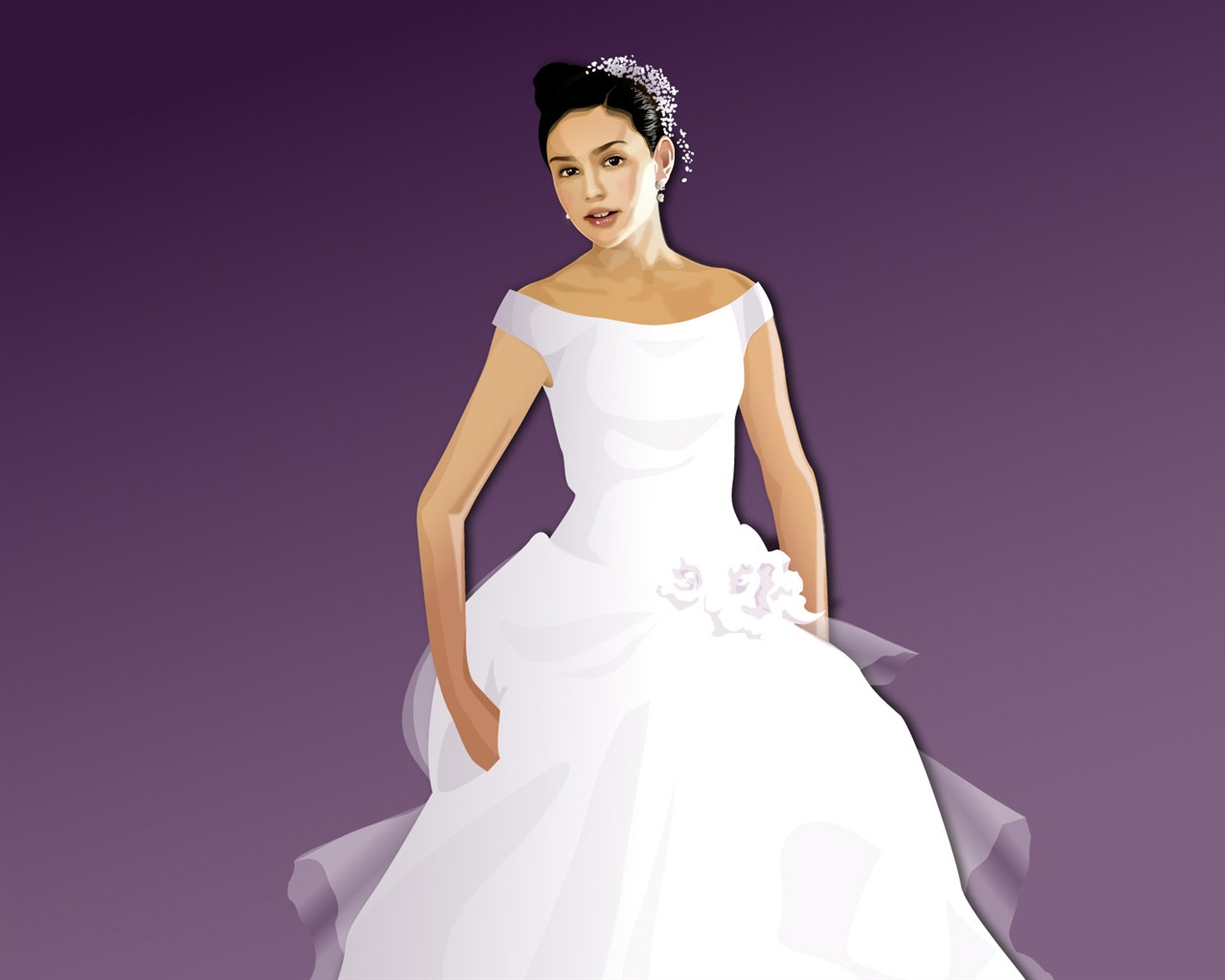 Vector collection of women wallpaper (2) #8 - 1280x1024