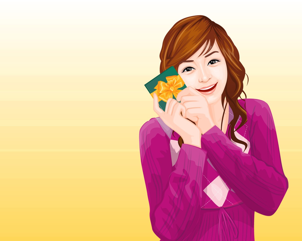 Vector collection of women wallpaper (2) #12 - 1280x1024