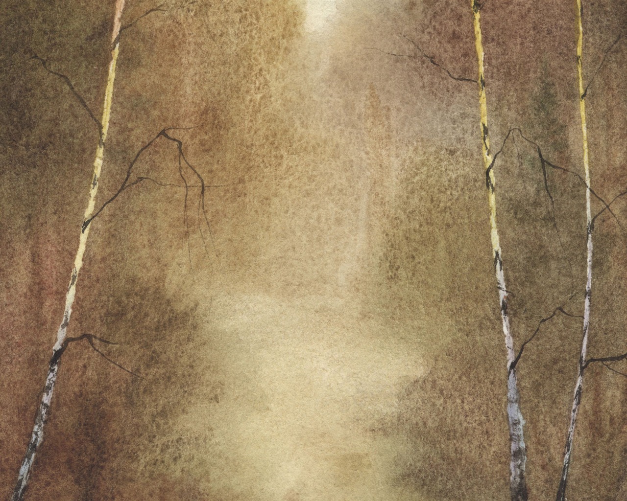 Acuarela fondos de escritorio de paisajes pintados a mano (2) #8 - 1280x1024