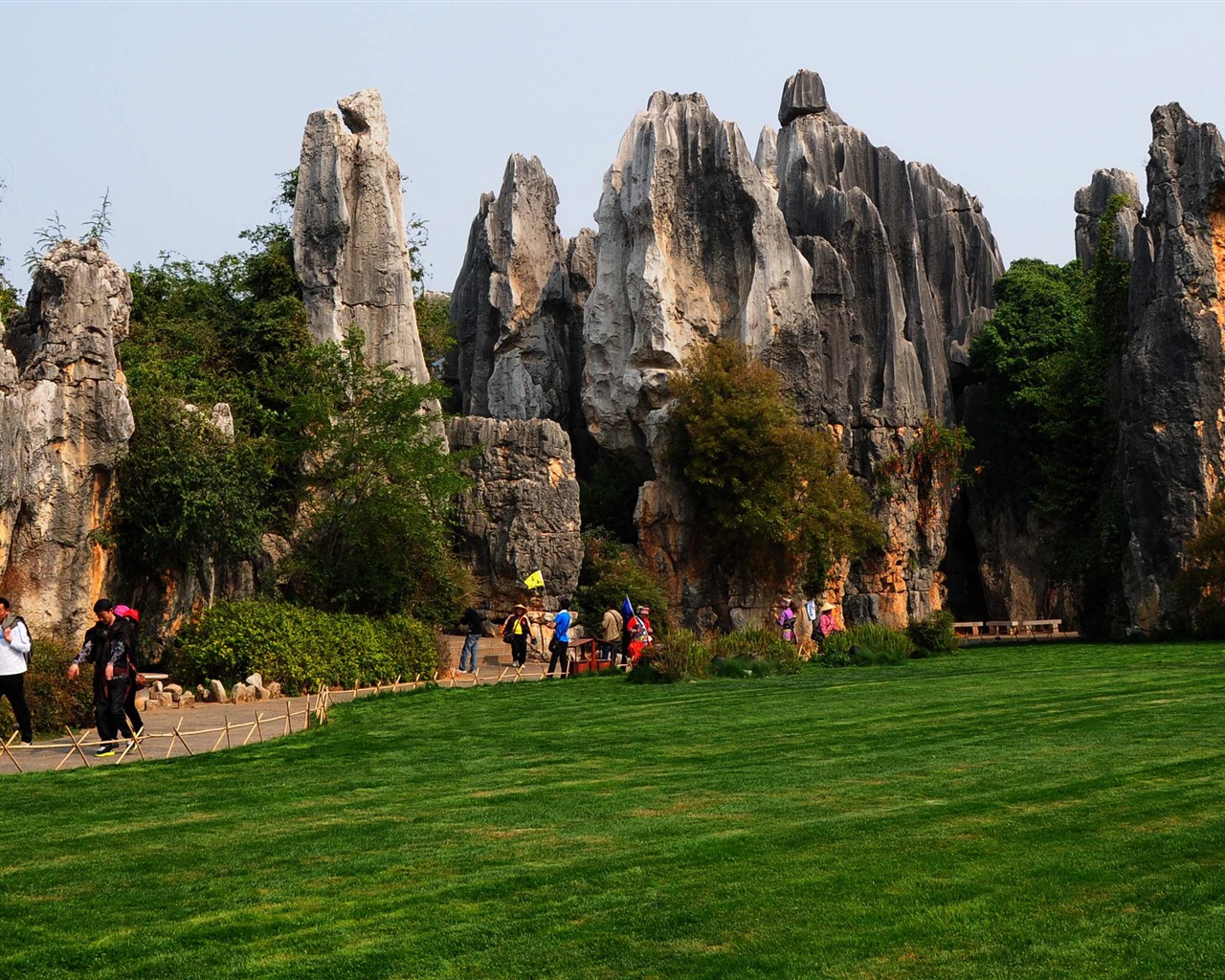 Каменный лес в провинции Юньнань линии (2) (работ киданей волка) #21 - 1280x1024