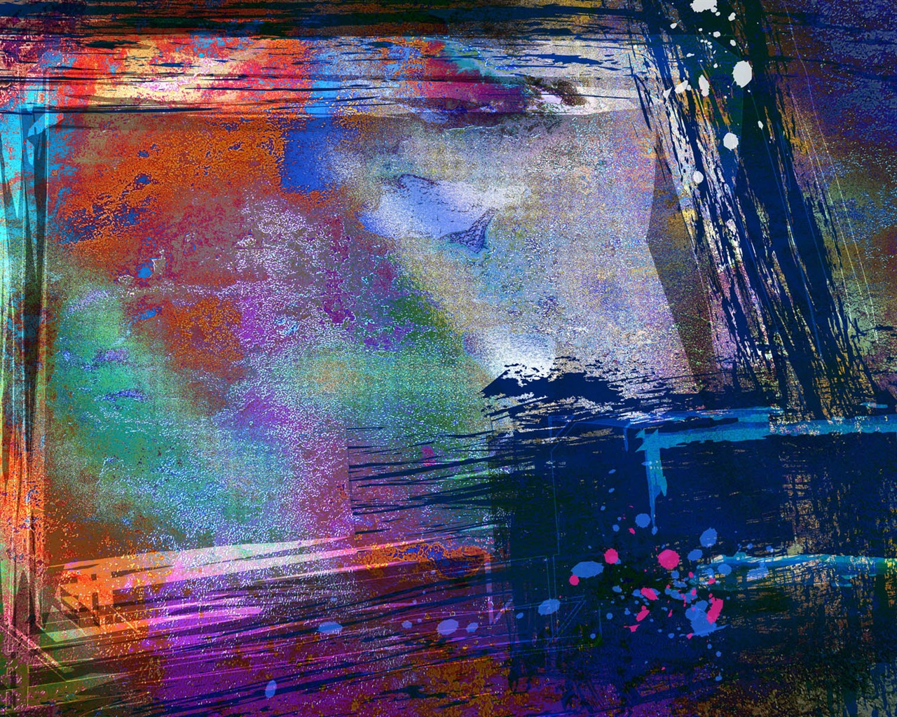 Colorful nepořádek na pozadí tapetu (1) #4 - 1280x1024
