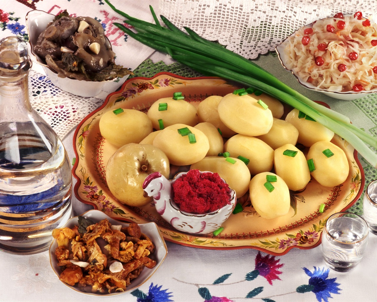 Russian type diet meal wallpaper (1) #2 - 1280x1024