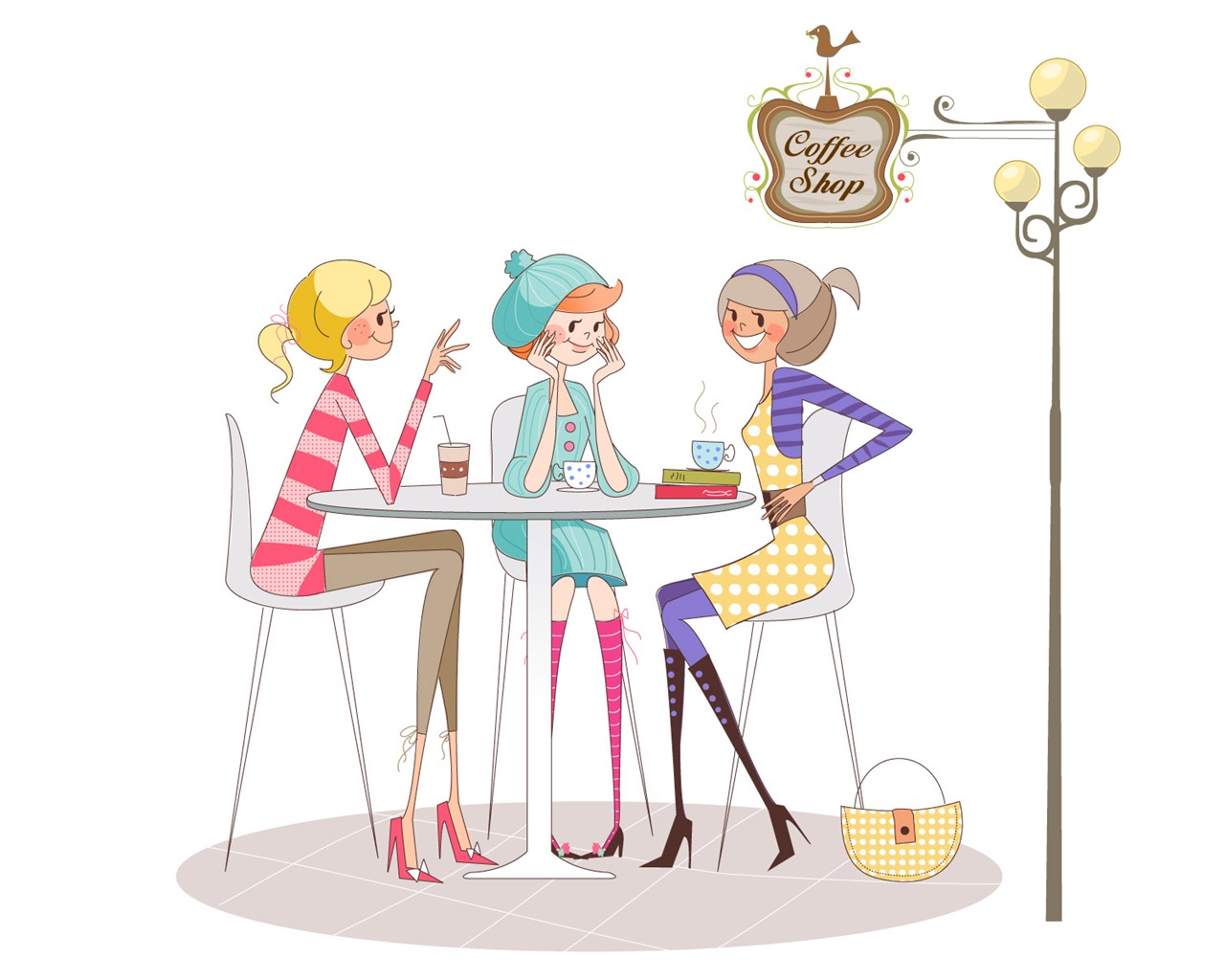 Fashion Girls Vector Wallpaper (3) #2 - 1280x1024