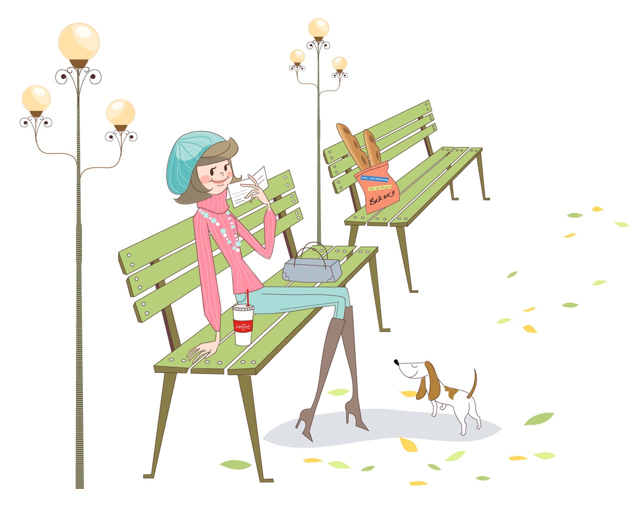 Vector Fashion Girls Wallpaper (3) #15 - 1280x1024