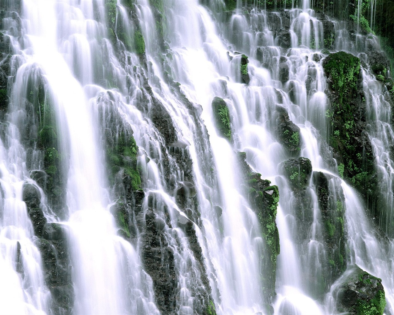 Waterfall streams wallpaper (3) #2 - 1280x1024