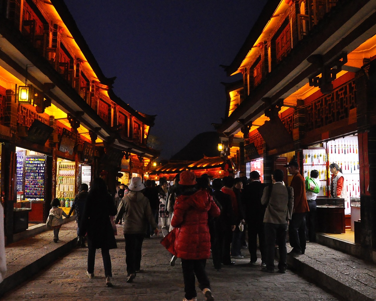 Lijiang Ancient Town Night (Old Hong OK works) #2 - 1280x1024