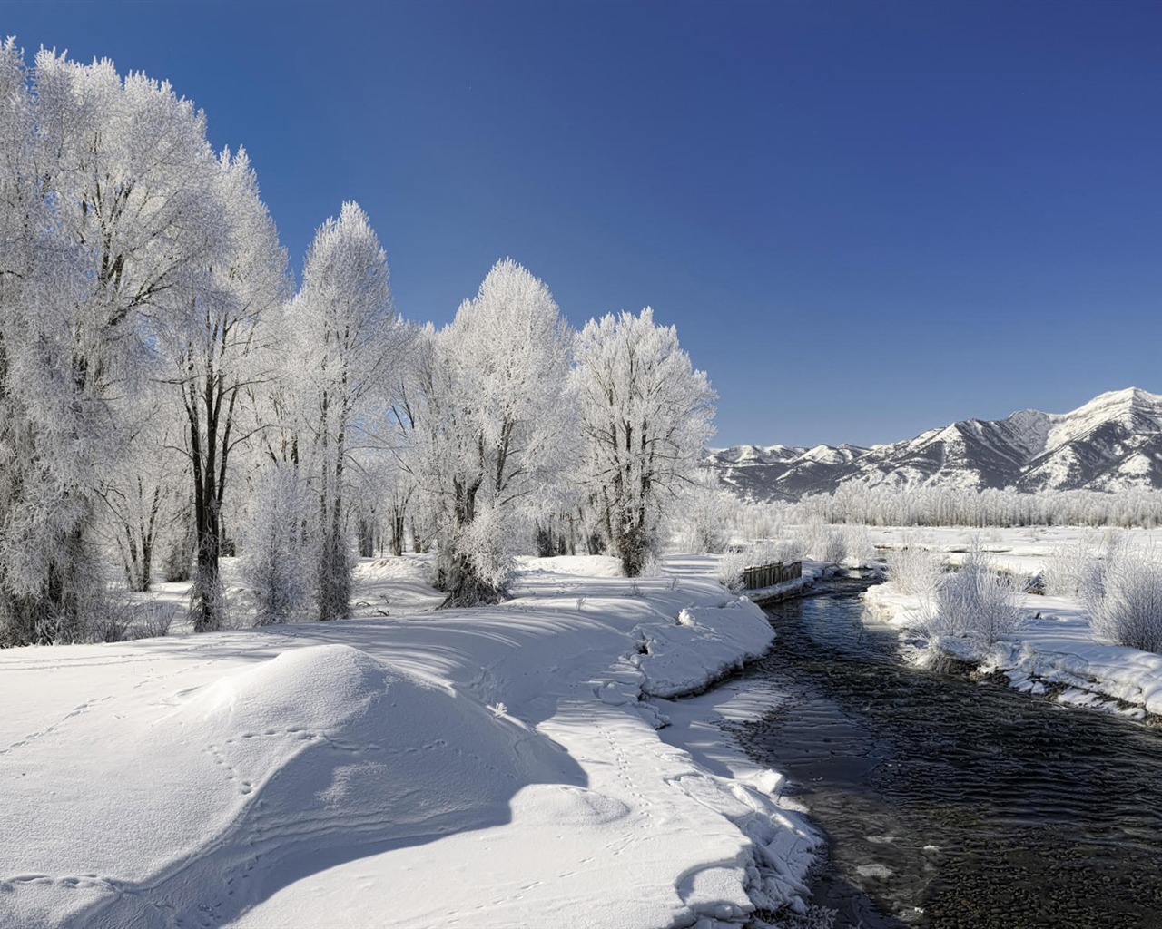 Fond d'écran panoramique de neige (2) #20 - 1280x1024