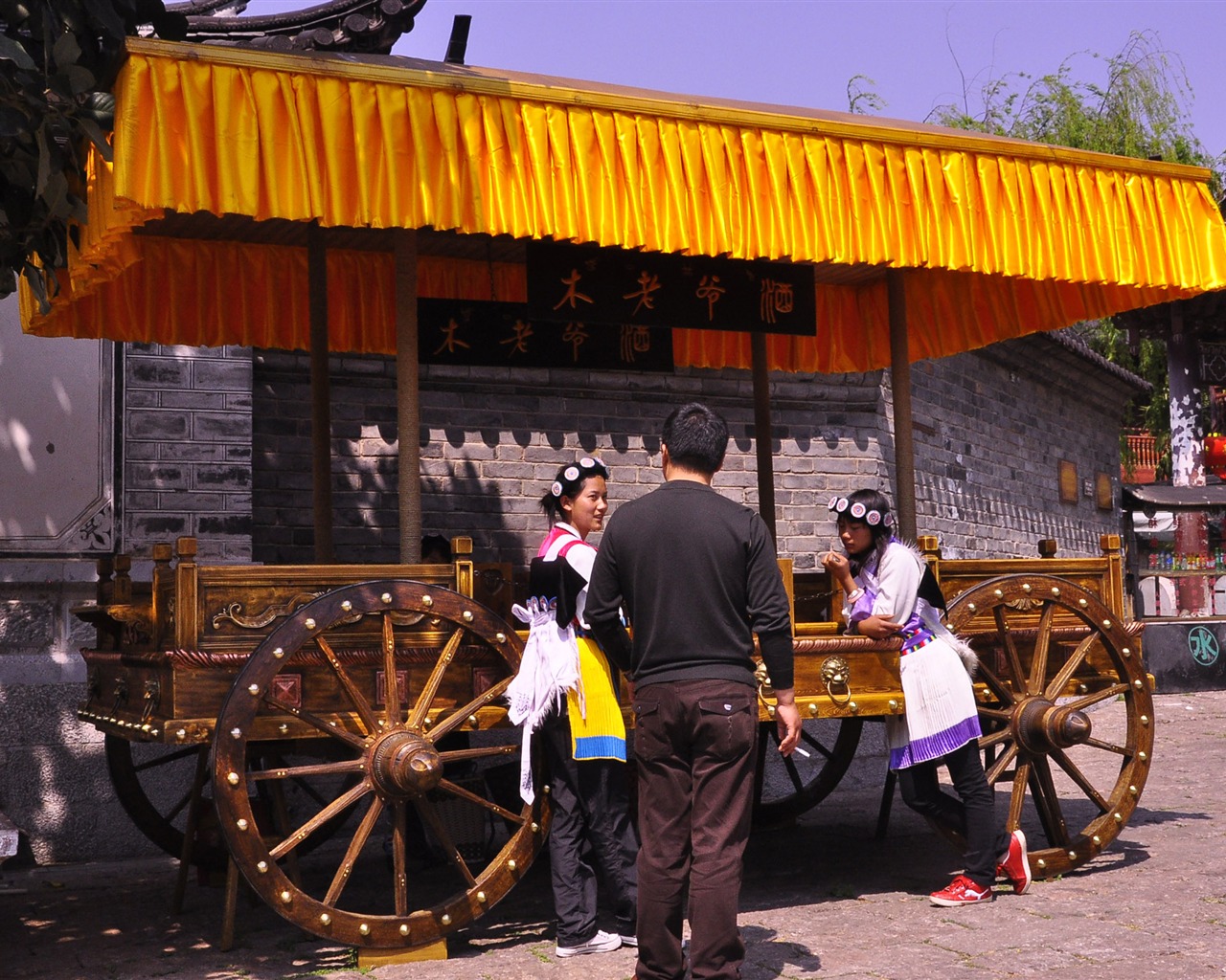 Starobylé město Lijiang atmosféra (1) (starý Hong OK práce) #19 - 1280x1024