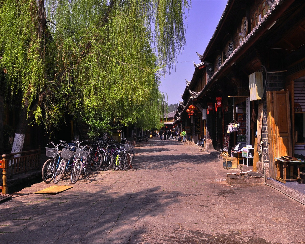 Starobylé město Lijiang atmosféra (2) (starý Hong OK práce) #21 - 1280x1024