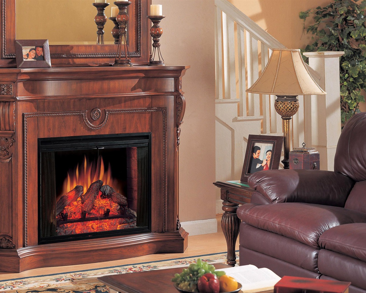 Western-style family fireplace wallpaper (2) #10 - 1280x1024