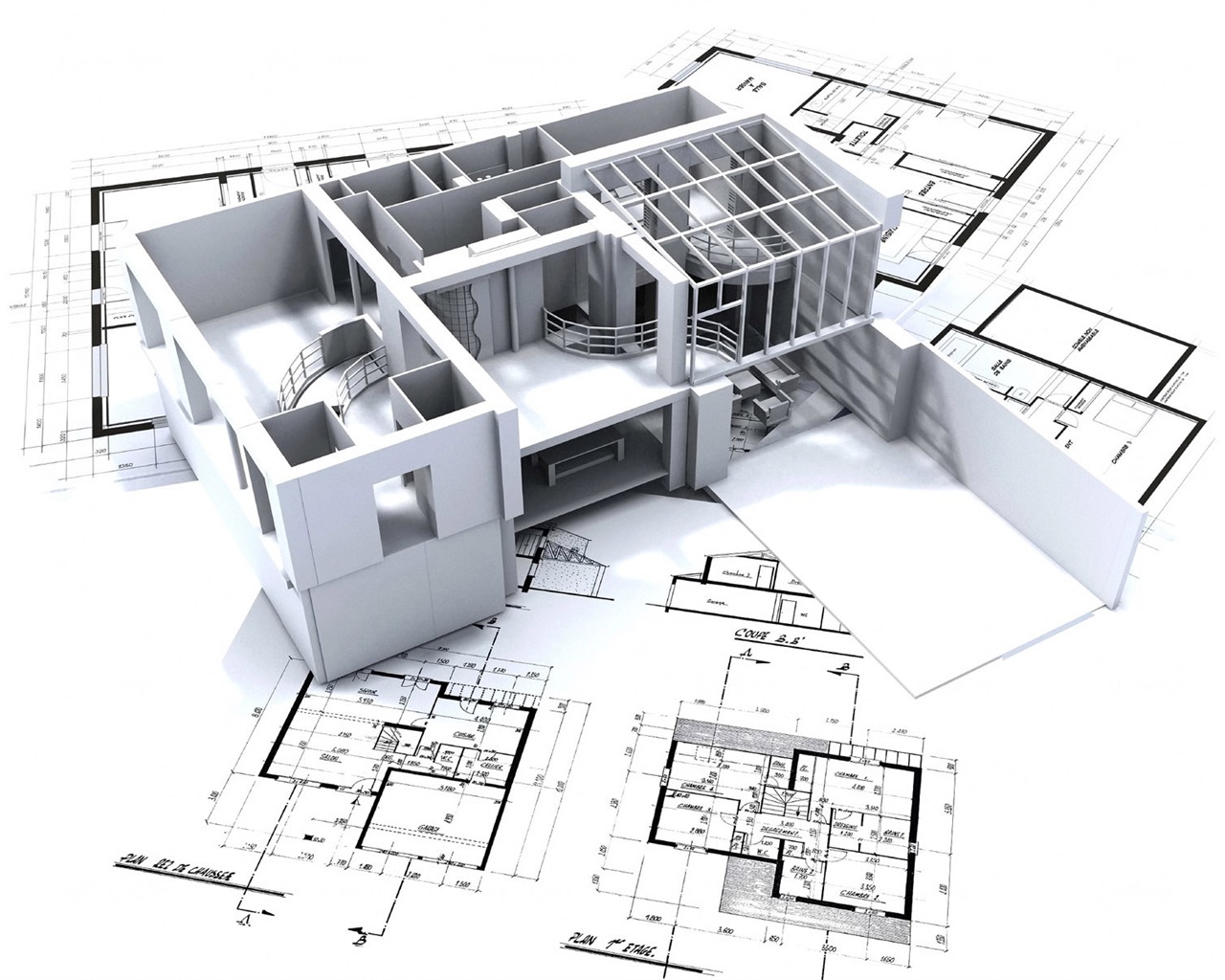 Архитектурная 3D Обои Дизайн (2) #10 - 1280x1024