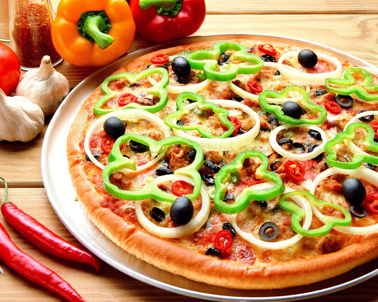 Fond d'écran Alimentation Pizza (3) #1 - 1280x1024