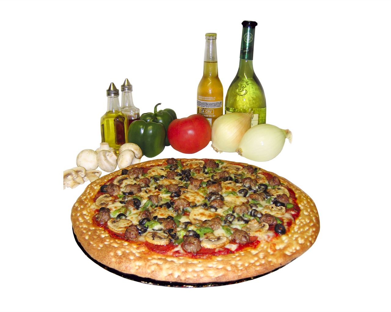 Pizza Jídlo tapety (3) #11 - 1280x1024