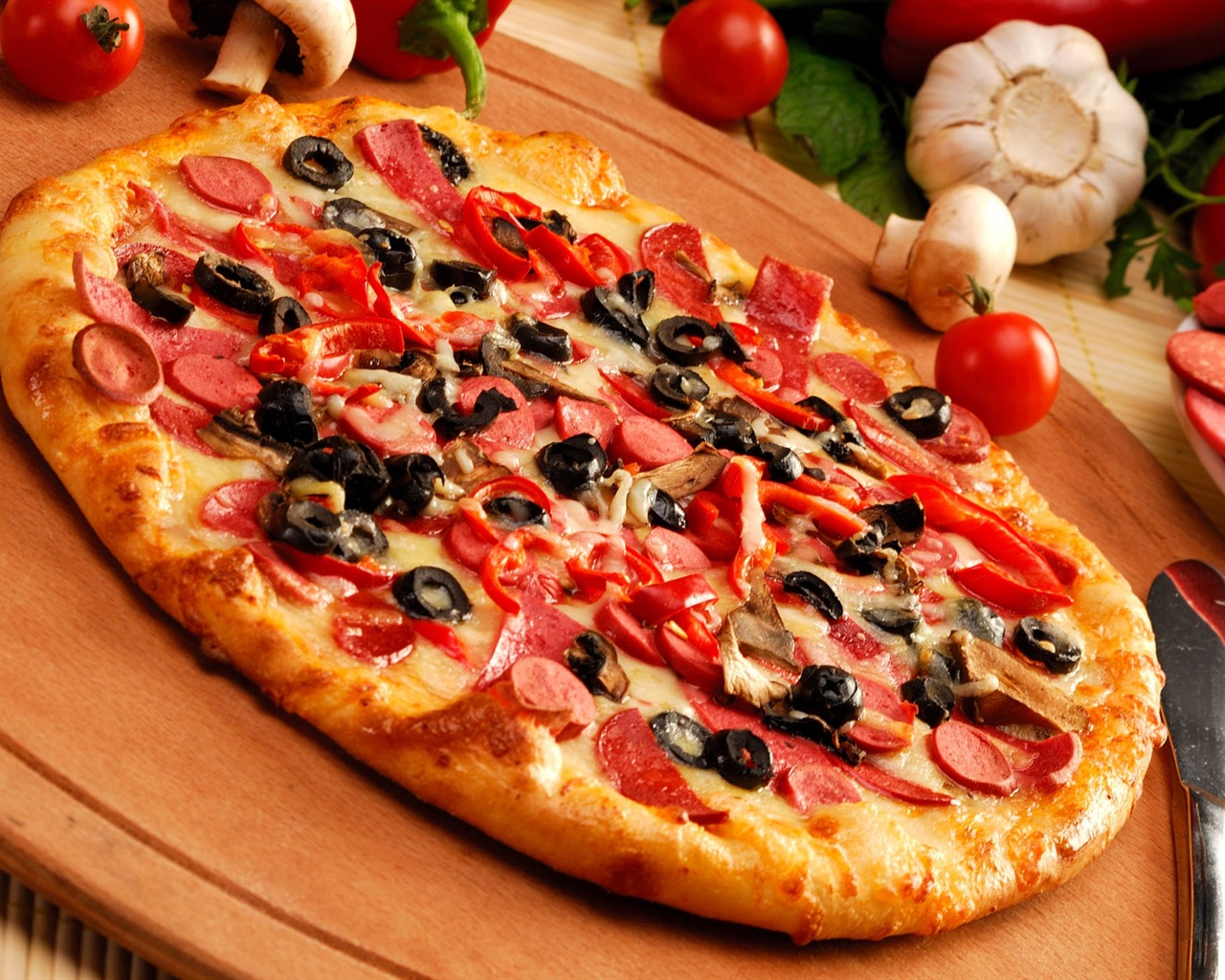 Pizza Jídlo tapety (3) #20 - 1280x1024