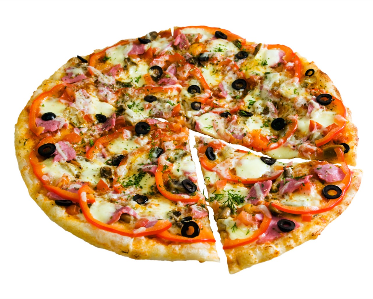 Pizza Jídlo tapety (4) #10 - 1280x1024