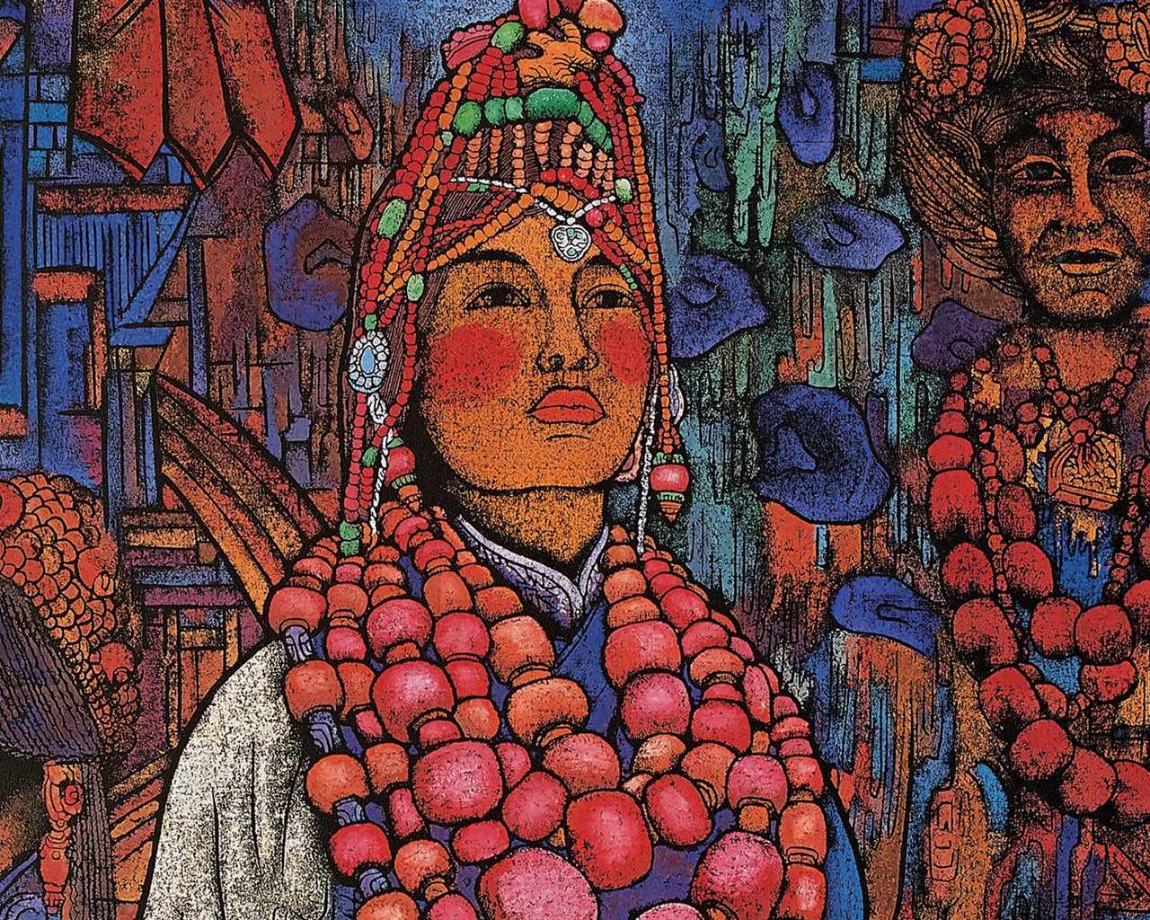 藏族祥巴版画 壁纸(一)17 - 1280x1024