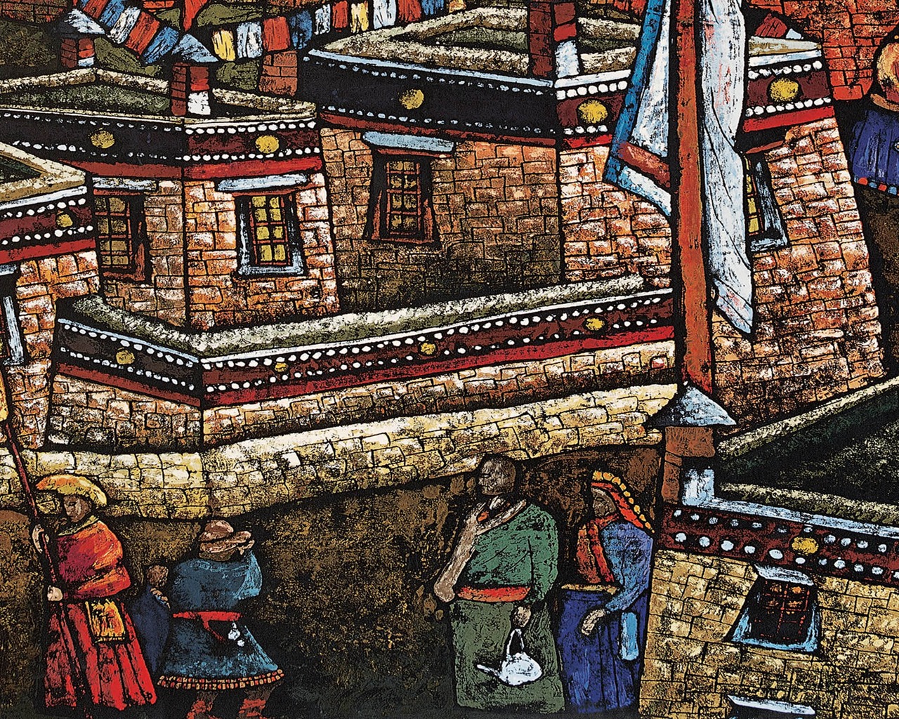 藏族祥巴版畫 壁紙(一) #19 - 1280x1024