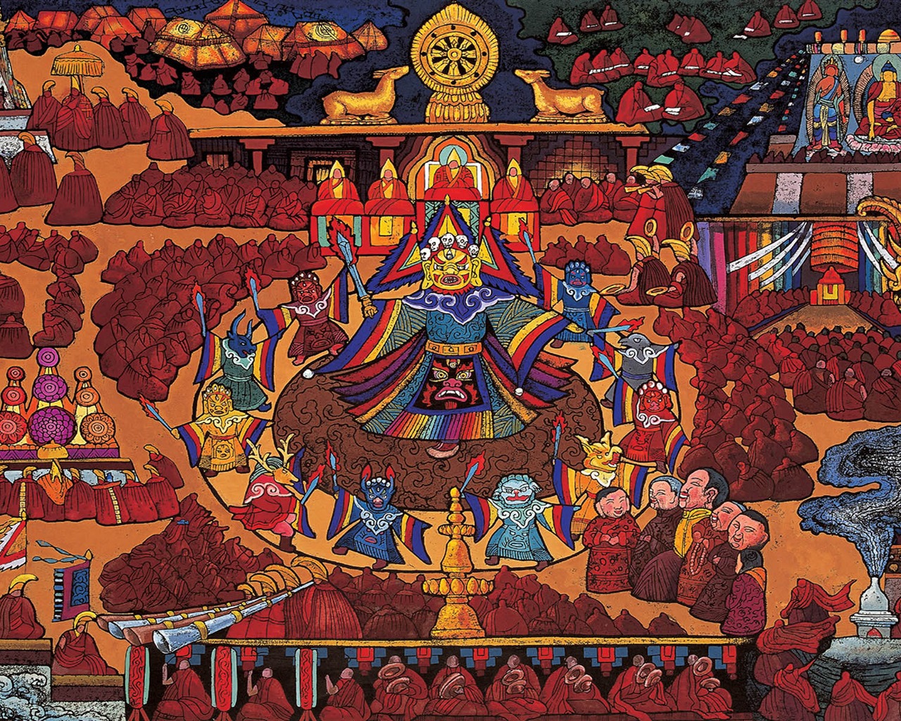 Cheung Pakistan Tibetan print wallpaper (2) #19 - 1280x1024