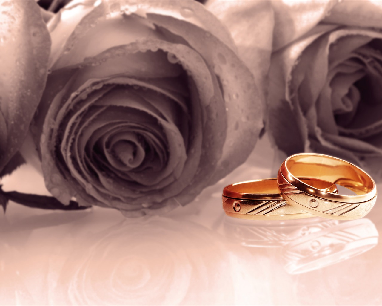 Свадьбы и свадебные кольца обои (2) #10 - 1280x1024