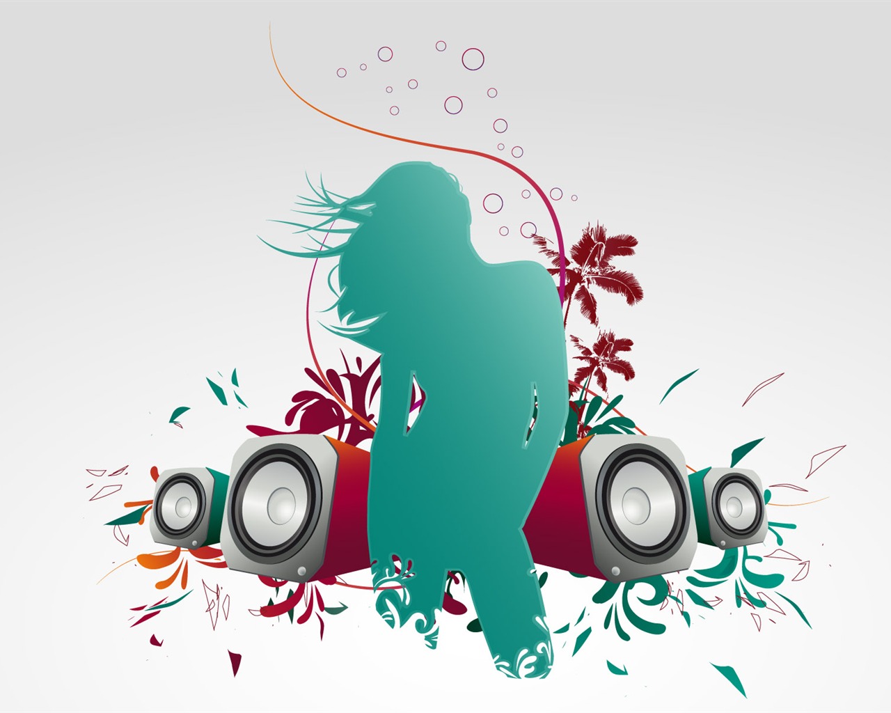 Vector musical theme wallpapers (3) #11 - 1280x1024