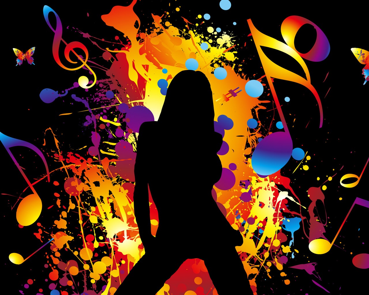 Vector musical theme wallpapers (4) #1 - 1280x1024
