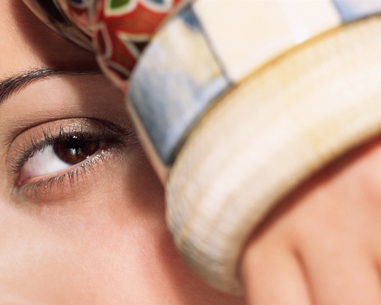Ženy čelí close-up tapety (1) #18 - 1280x1024