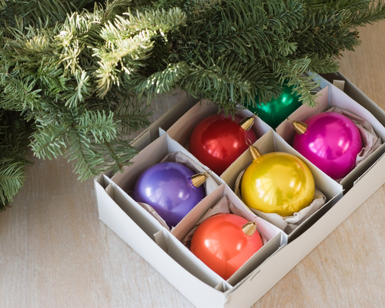 Рождественские шары обои (8) #14 - 1280x1024