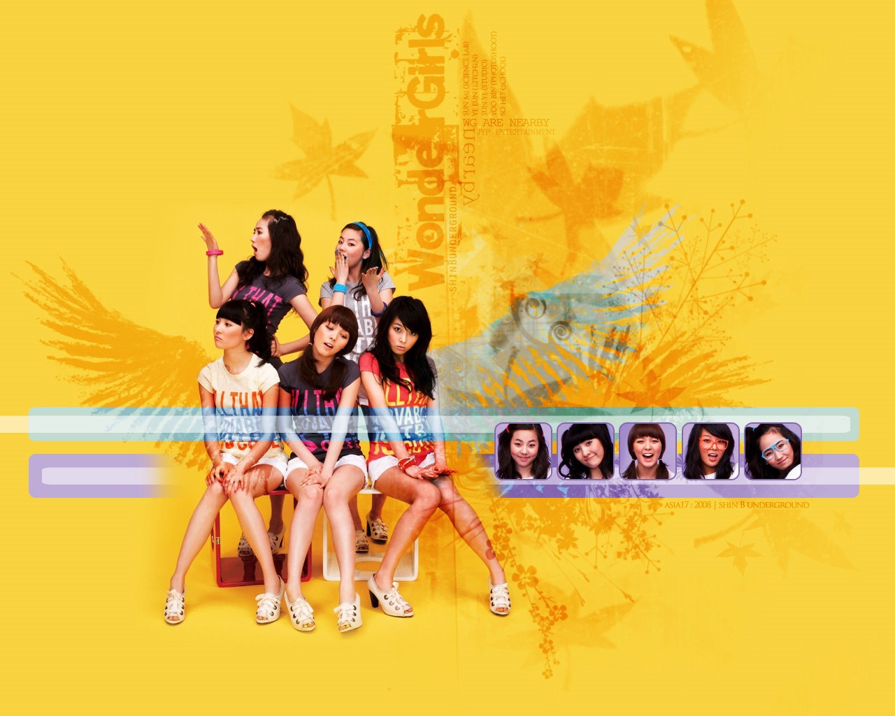 Wonder Girls Korejština krásu portfolio #6 - 1280x1024