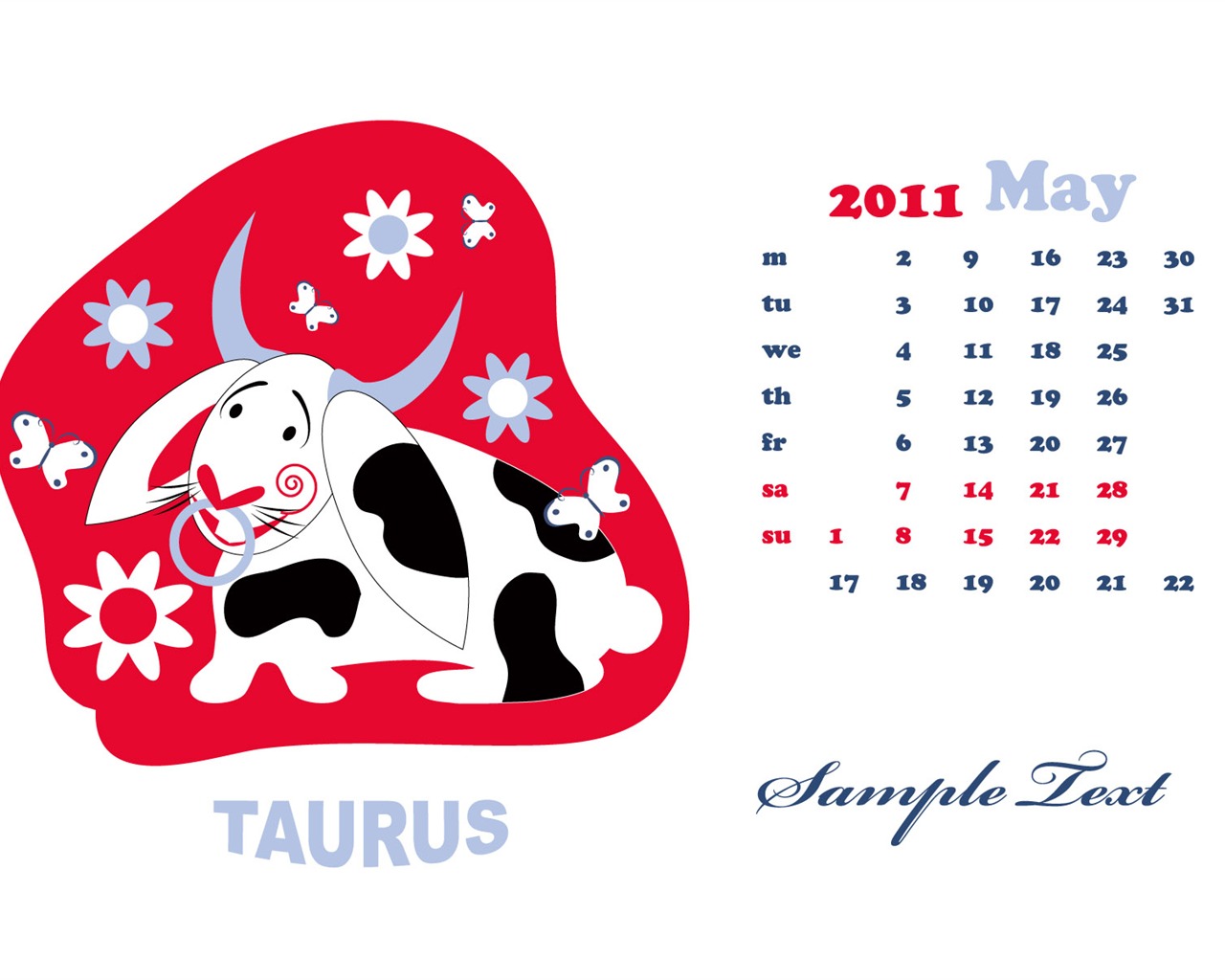 Rok 2011 králíka kalendář tapety (2) #8 - 1280x1024