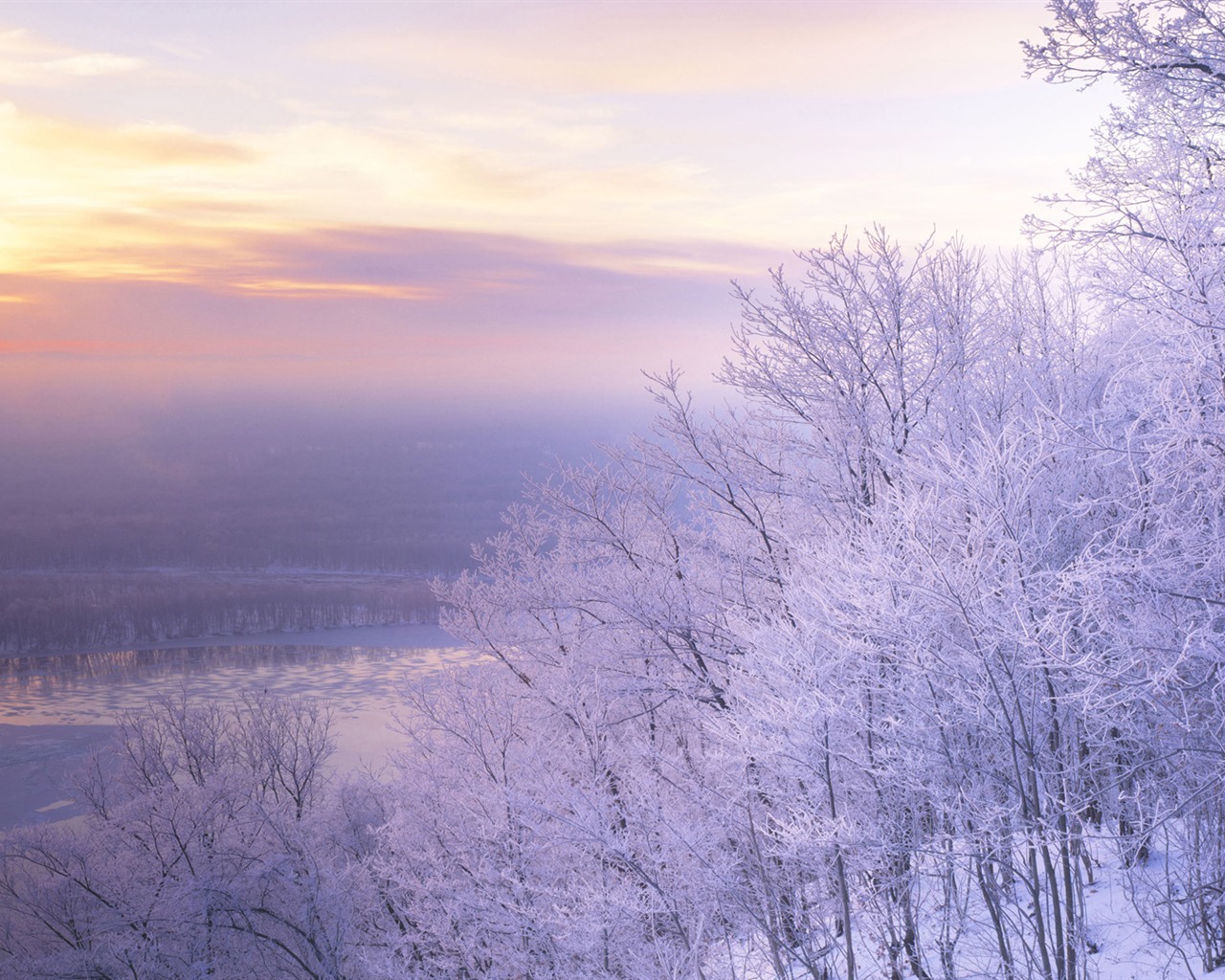 Fond d'écran panoramique de neige (3) #12 - 1280x1024