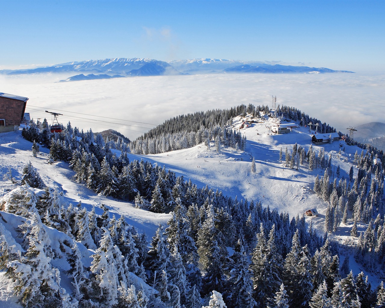 Fond d'écran panoramique de neige (3) #16 - 1280x1024