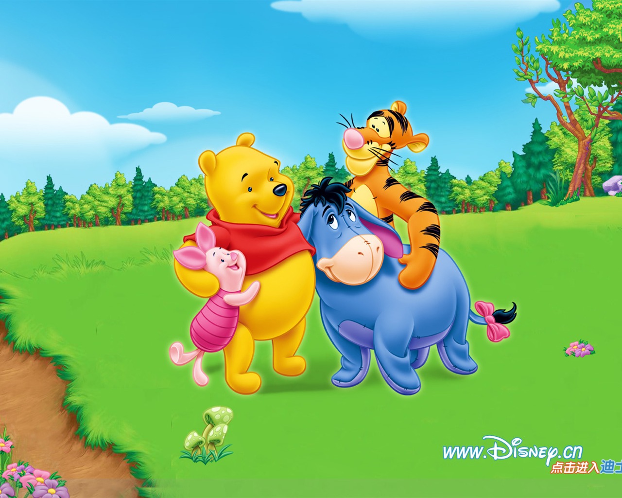 Walt Disney Zeichentrickfilm Winnie the Pooh Tapete (1) #14 - 1280x1024