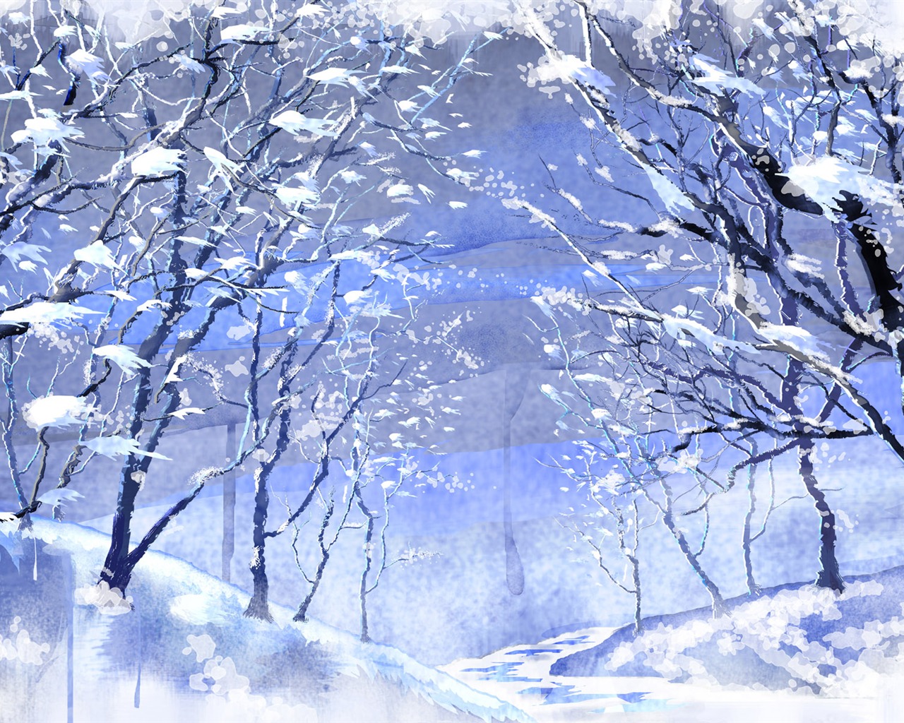Vector Wallpaper Winter Foto #14 - 1280x1024